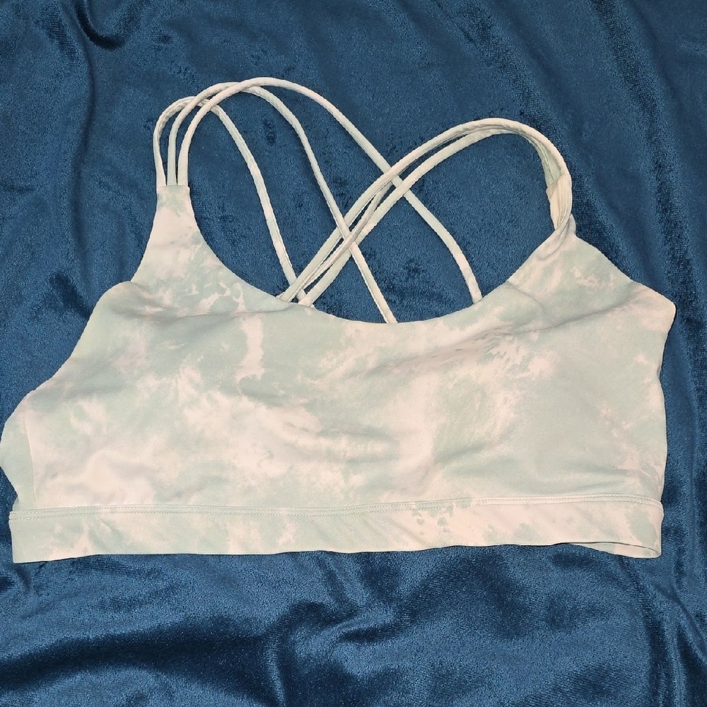 NWOT Parwin Tie-Dye Sports Bra with Strappy Back XL